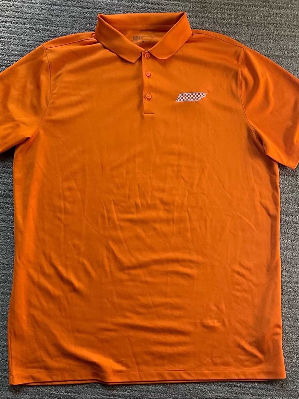 Nike Orange Short-Sleeve Polo with Chest Accent